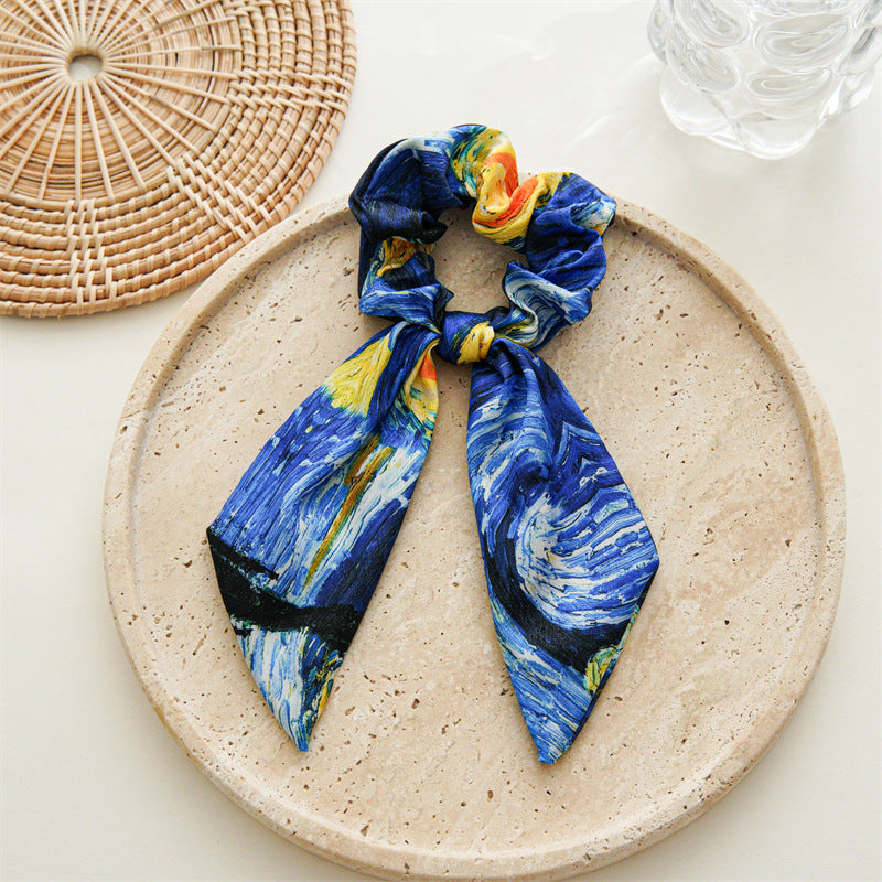 Wholesale Bow Ponytail Knot Hair Bands French Large Intestine Hair Bands
